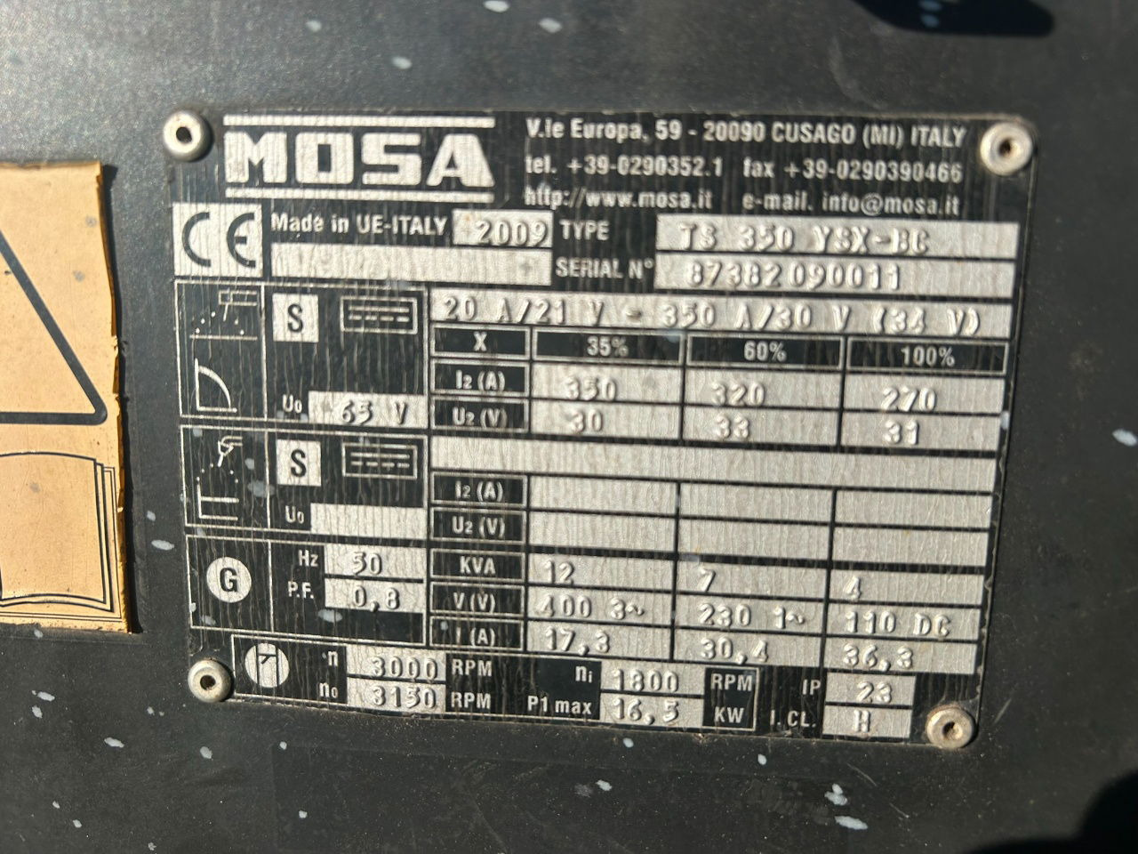 Boxer Mosa 12 kva Te huur Mosa aggregaat TS 350 X 12 kva - Elektrisk generator: bilde 4 Boxer Mosa 12 kva Te huur Mosa aggregaat TS 350 X 12 kva - Elektrisk generator: bilde 4