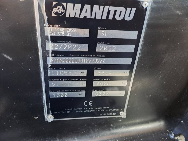 Teleskoplastere Manitou MT1440E: bilde 19
