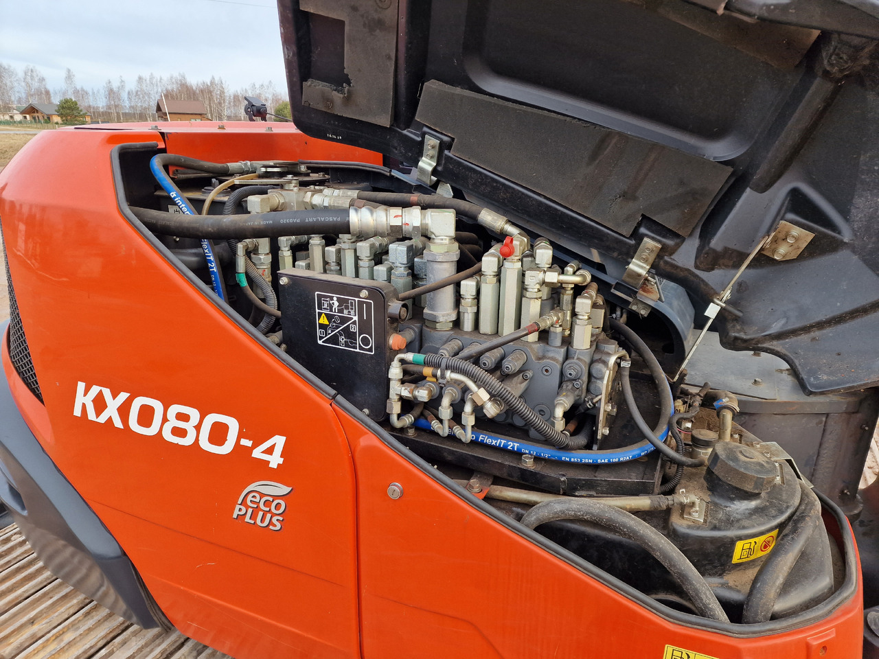 Minigraver KUBOTA KX080-4. Metal tracks.: bilde 13