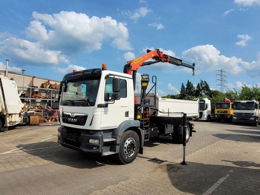 MAN TG-M 18.340 4x2 2-Achs Kipper Kran Palf. PK 130 - Tippbil, Kranbil: bilde 1 MAN TG-M 18.340 4x2 2-Achs Kipper Kran Palf. PK 130 - Tippbil, Kranbil: bilde 1