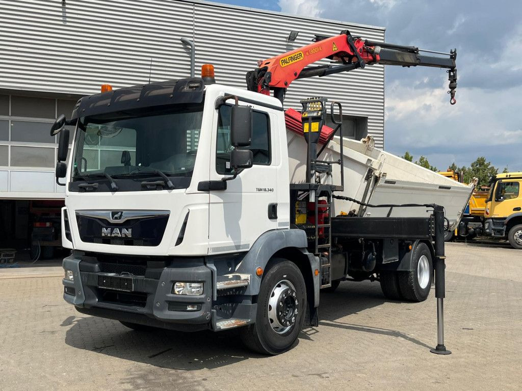 MAN TG-M 18.340 4x2 2-Achs Kipper Kran Palf. PK 130 - Tippbil, Kranbil: bilde 1 MAN TG-M 18.340 4x2 2-Achs Kipper Kran Palf. PK 130 - Tippbil, Kranbil: bilde 1