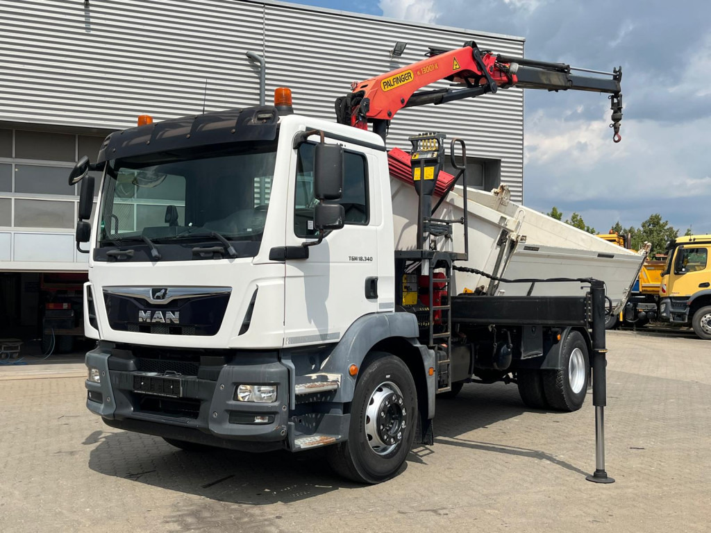 MAN TG-M 18.340 4x2  2-Achs Kipper Kran Palf. PK 13001 KA - Tippbil, Kranbil: bilde 1 MAN TG-M 18.340 4x2  2-Achs Kipper Kran Palf. PK 13001 KA - Tippbil, Kranbil: bilde 1
