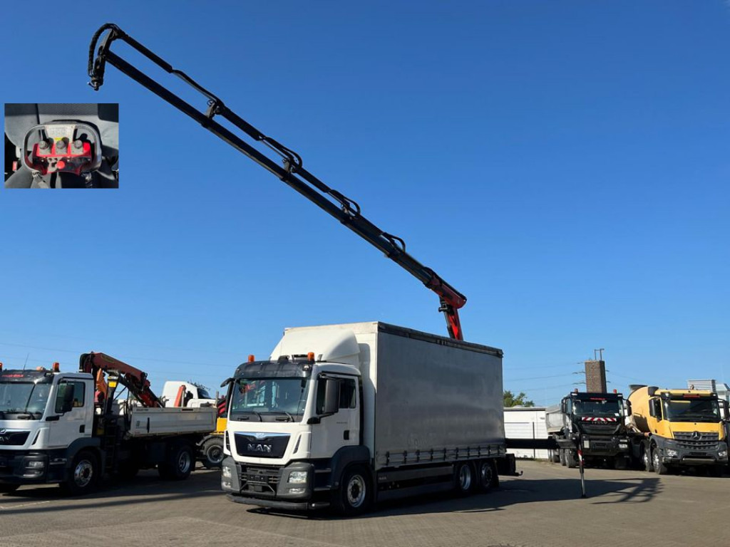 MAN TG-S 26.400 6x2-2 BL Pritsche Heckkran 5xhydr.Ausschub, Funk - Planbil, Kranbil: bilde 1 MAN TG-S 26.400 6x2-2 BL Pritsche Heckkran 5xhydr.Ausschub, Funk - Planbil, Kranbil: bilde 1