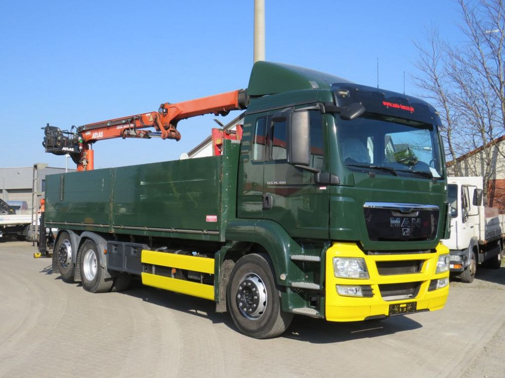 MAN TG-S 26.400 6x2-2 BL Pritsche Heckkran Atlas 165 - Planbil, Kranbil: bilde 2 MAN TG-S 26.400 6x2-2 BL Pritsche Heckkran Atlas 165 - Planbil, Kranbil: bilde 2