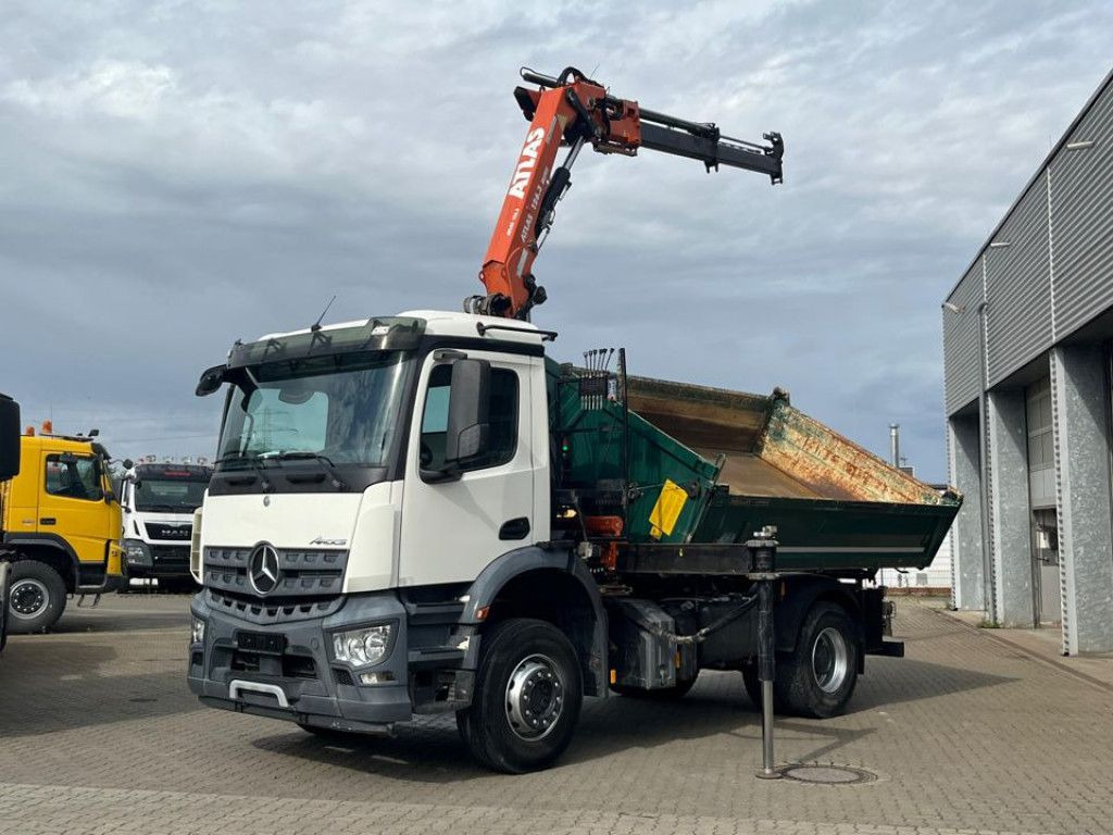Mercedes-Benz Arocs 1835 K 2-Achs Kipper Kran Atlas 126.3 - Tippbil, Kranbil: bilde 1 Mercedes-Benz Arocs 1835 K 2-Achs Kipper Kran Atlas 126.3 - Tippbil, Kranbil: bilde 1