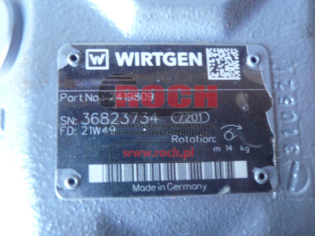 WIRTGEN 2419809 - Hydraulisk pumpe: bilde 2 WIRTGEN 2419809 - Hydraulisk pumpe: bilde 2
