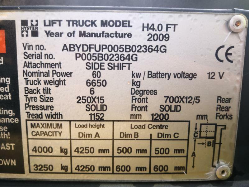 Hyster H4.00FT5 - Dieseltruck: bilde 4 Hyster H4.00FT5 - Dieseltruck: bilde 4