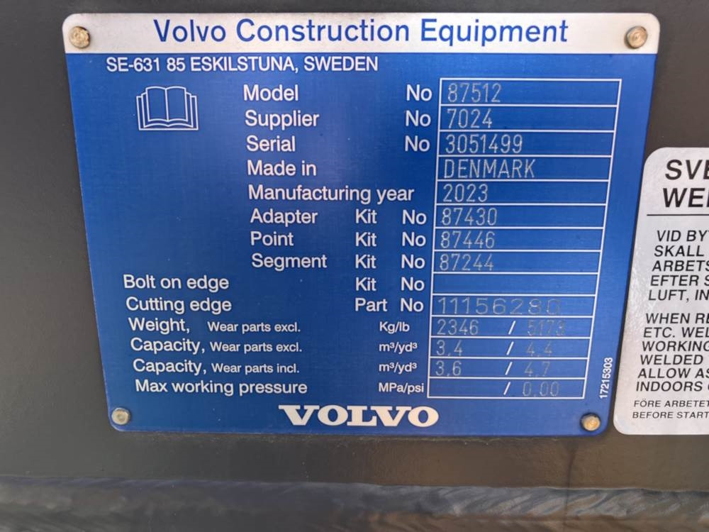 Volvo Schaufel mit Zähnen - Skuffe: bilde 5 Volvo Schaufel mit Zähnen - Skuffe: bilde 5