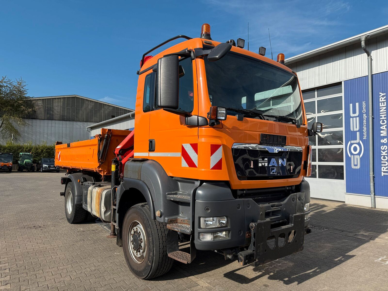 MAN TGA 18.360 4x4 Dreiseiten-Kipper Kran PALFINGER - Kranbil: bilde 1 MAN TGA 18.360 4x4 Dreiseiten-Kipper Kran PALFINGER - Kranbil: bilde 1