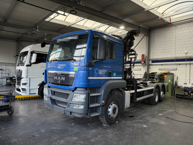 MAN TGS 26.320 6x2 Abrollkipper + Kran HIAB 166 E-5 - Krokbil, Kranbil: bilde 1 MAN TGS 26.320 6x2 Abrollkipper + Kran HIAB 166 E-5 - Krokbil, Kranbil: bilde 1