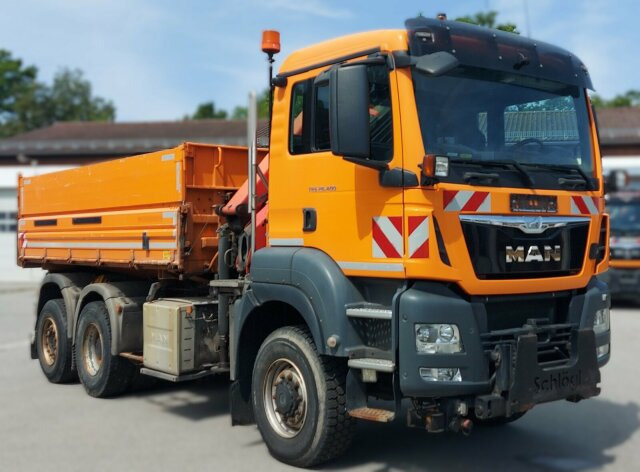 MAN TGS 28.400 6x4-4 Kipper Kran Palfinger PK9002 - Tippbil, Kranbil: bilde 1 MAN TGS 28.400 6x4-4 Kipper Kran Palfinger PK9002 - Tippbil, Kranbil: bilde 1