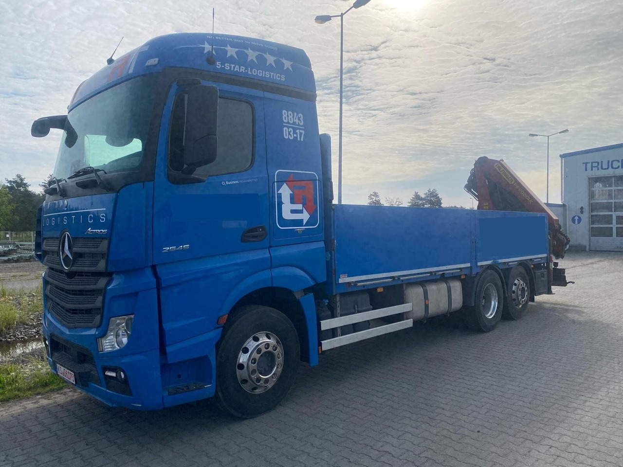Mercedes-Benz ACTROS 2545 6x2 Pritsch Kran Palfinger PK20001 - Planbil, Kranbil: bilde 1 Mercedes-Benz ACTROS 2545 6x2 Pritsch Kran Palfinger PK20001 - Planbil, Kranbil: bilde 1