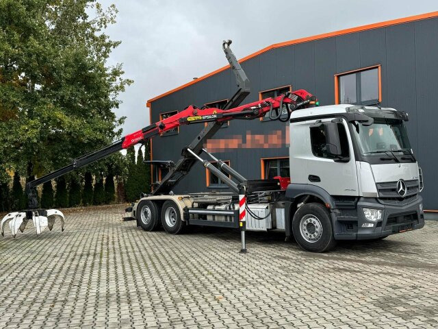 Mercedes-Benz ACTROS 2546 6x2 Abrollkip Kran Palfinger Q150Z95 - Krokbil, Kranbil: bilde 2 Mercedes-Benz ACTROS 2546 6x2 Abrollkip Kran Palfinger Q150Z95 - Krokbil, Kranbil: bilde 2