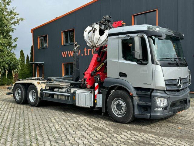 Mercedes-Benz ACTROS 2546 6x2 Abrollkip Kran Palfinger Q150Z95 - Krokbil, Kranbil: bilde 1 Mercedes-Benz ACTROS 2546 6x2 Abrollkip Kran Palfinger Q150Z95 - Krokbil, Kranbil: bilde 1