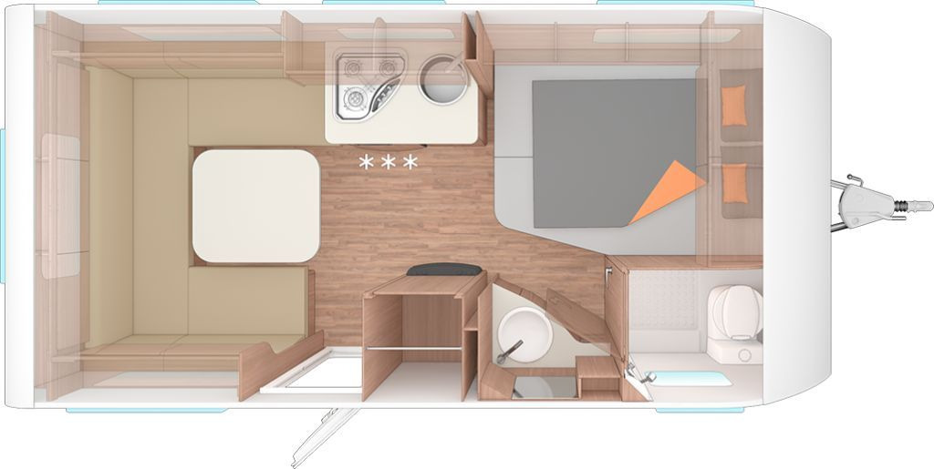 Weinsberg CaraOne 450 FU Dachklima/Markise - Campingvogn: bilde 2 Weinsberg CaraOne 450 FU Dachklima/Markise - Campingvogn: bilde 2