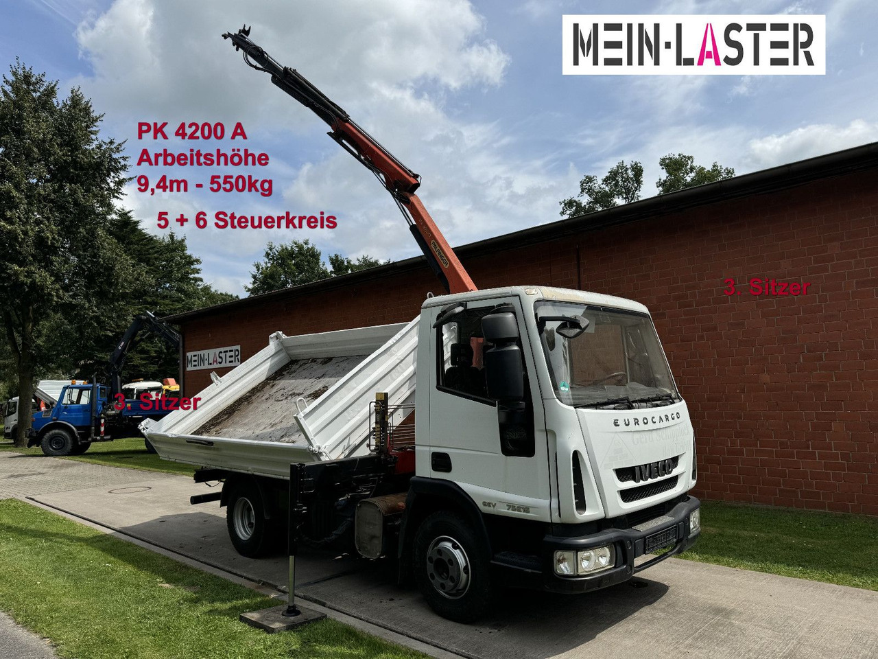 Iveco ML75E16 3 S-Kipper Kran PK 9,4m-550 kg Greifer - Varebil med tipp: bilde 1 Iveco ML75E16 3 S-Kipper Kran PK 9,4m-550 kg Greifer - Varebil med tipp: bilde 1