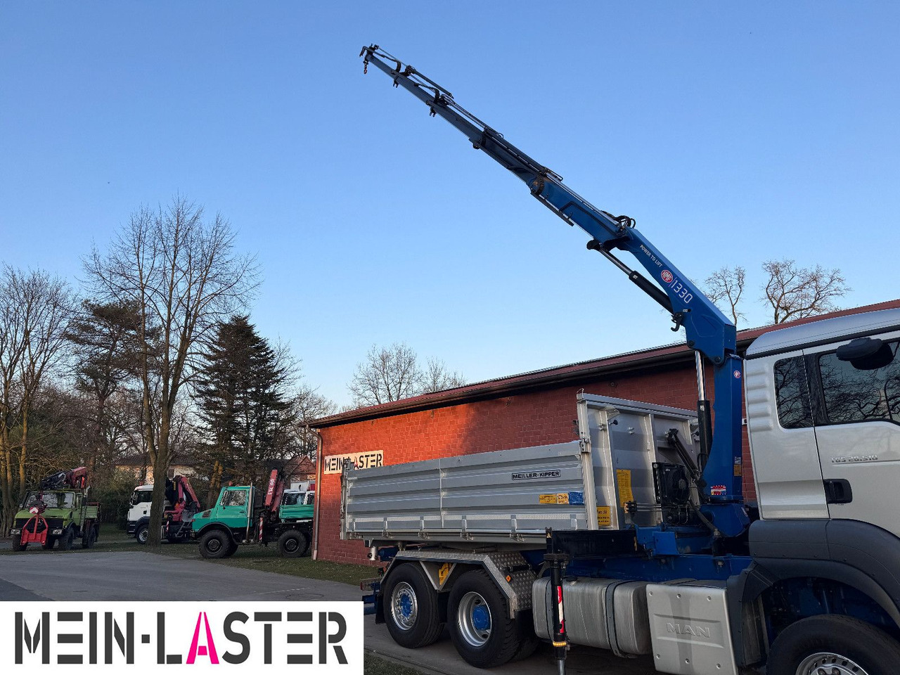 MAN Aufbau Meiller Bordmatik + HMF 1330 K4 15m Funk - Tippbil, Kranbil: bilde 3 MAN Aufbau Meiller Bordmatik + HMF 1330 K4 15m Funk - Tippbil, Kranbil: bilde 3