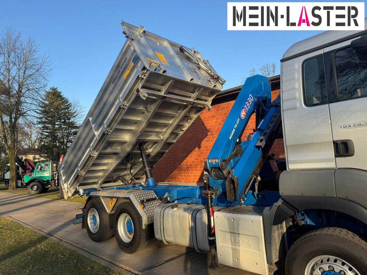 MAN Aufbau Meiller Bordmatik + HMF 1330 K4 15m Funk - Tippbil, Kranbil: bilde 2 MAN Aufbau Meiller Bordmatik + HMF 1330 K4 15m Funk - Tippbil, Kranbil: bilde 2