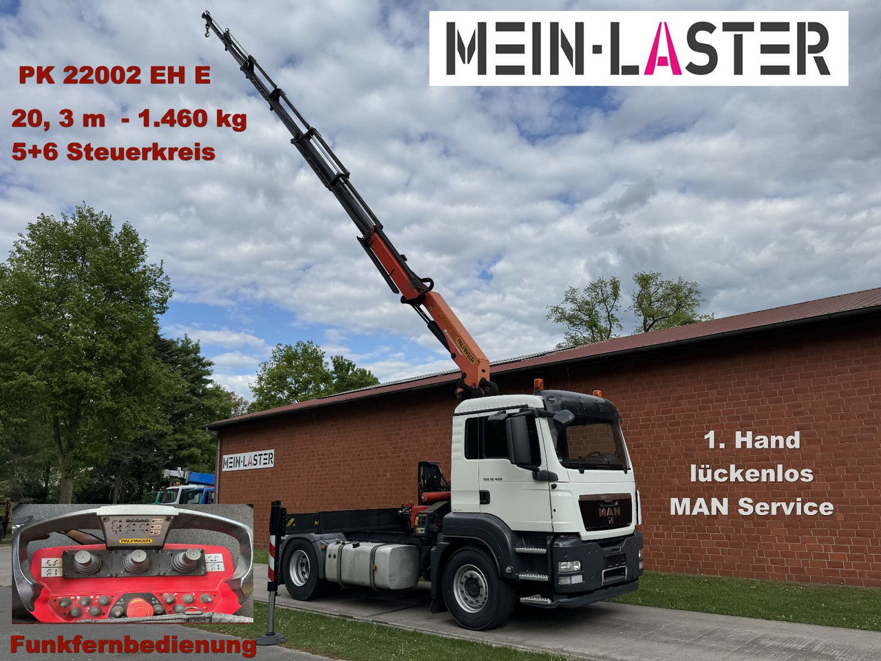 MAN TGS 18.400 PK 22002-E Kran 20 m- 5/6 Steuerk.-FB - Trekkvogn: bilde 1 MAN TGS 18.400 PK 22002-E Kran 20 m- 5/6 Steuerk.-FB - Trekkvogn: bilde 1