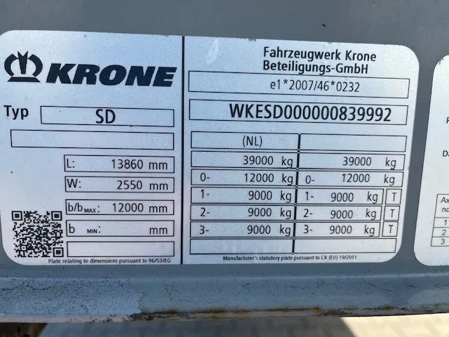 Krone 2018 XL P400 MEGA HUPAC - FERRY SPEC TRAILER WITH RAMPS - Skapsemi: bilde 5 Krone 2018 XL P400 MEGA HUPAC - FERRY SPEC TRAILER WITH RAMPS - Skapsemi: bilde 5
