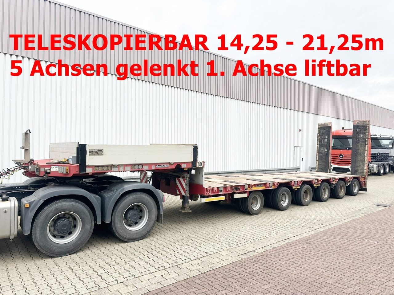 Goldhofer STZ L 6-67/80 A STZ-L 6-67/80 A, 6 Achsen, 86.000kg Ges.-Gew. - Lavloader semitrailer: bilde 1 Goldhofer STZ L 6-67/80 A STZ-L 6-67/80 A, 6 Achsen, 86.000kg Ges.-Gew. - Lavloader semitrailer: bilde 1