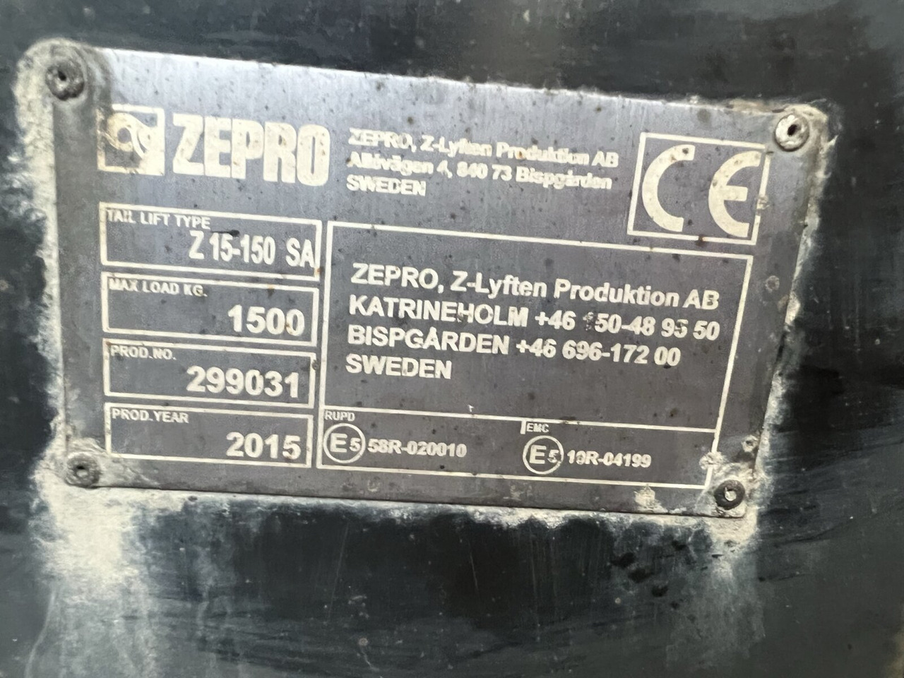 LBW Z 15-150 SA LBW Z 15-150 SA, 1,5t - Bakløft for Lastebil: bilde 4 LBW Z 15-150 SA LBW Z 15-150 SA, 1,5t - Bakløft for Lastebil: bilde 4