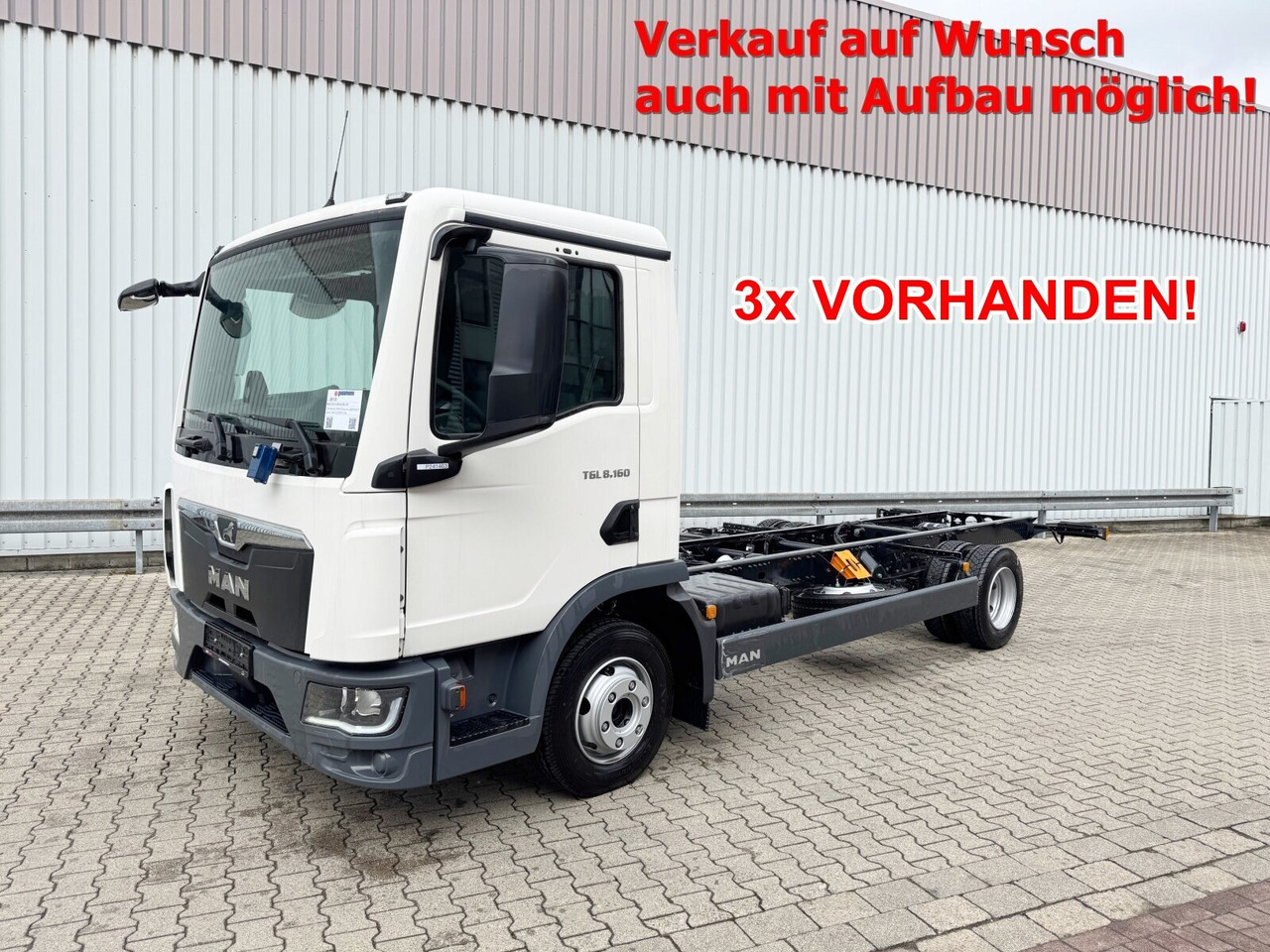 MAN TGL 8.160 4x2 BL CH TGL 8.160 4x2 BL CH, 3x VORHANDEN! - Chassis lastebil: bilde 1 MAN TGL 8.160 4x2 BL CH TGL 8.160 4x2 BL CH, 3x VORHANDEN! - Chassis lastebil: bilde 1