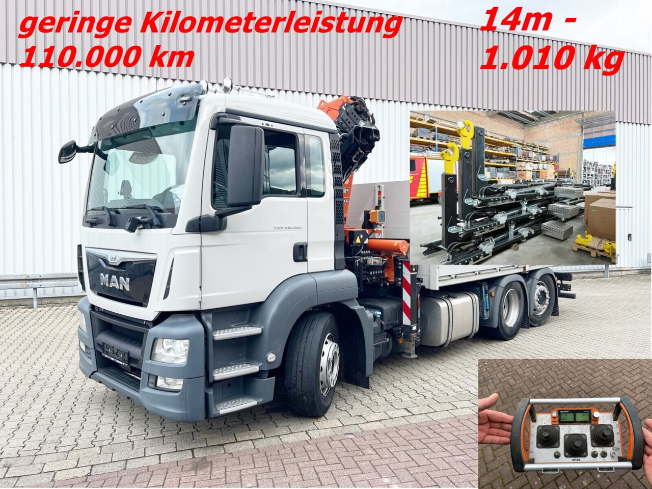 MAN TGS 26.360/400 6x2-4 BL TGS 26.360/400 6x2-4 BL, Lenk-/Lift, Kran Atlas AK 206.3E A5, Funk - Krokbil, Kranbil: bilde 1 MAN TGS 26.360/400 6x2-4 BL TGS 26.360/400 6x2-4 BL, Lenk-/Lift, Kran Atlas AK 206.3E A5, Funk - Krokbil, Kranbil: bilde 1