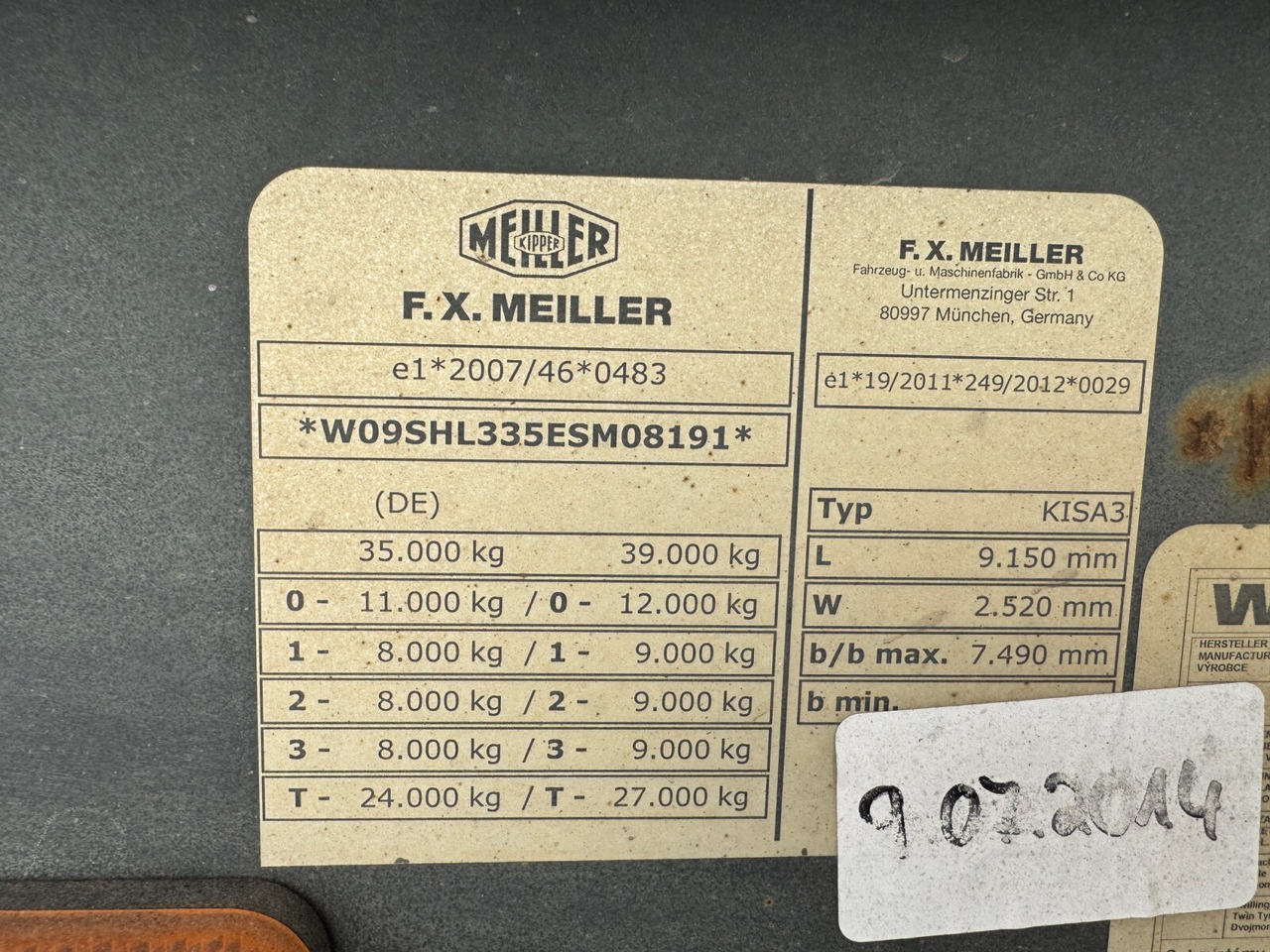 Meiller MHPS 12/27 MHPS 12/27, Stahlmulde ca. 26m³, Liftachse - Tippsemi: bilde 2 Meiller MHPS 12/27 MHPS 12/27, Stahlmulde ca. 26m³, Liftachse - Tippsemi: bilde 2