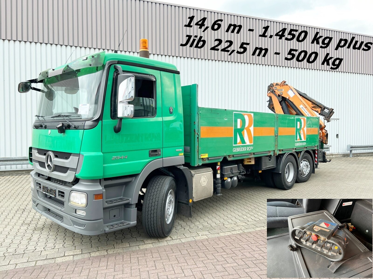 Mercedes-Benz Actros 2544 L 6x2 Actros 2544 L 6x2, Retarder, Lenkachse, Heckkran HMF 3000-K5 + Jip, Funk - Kranbil, Planbil: bilde 1 Mercedes-Benz Actros 2544 L 6x2 Actros 2544 L 6x2, Retarder, Lenkachse, Heckkran HMF 3000-K5 + Jip, Funk - Kranbil, Planbil: bilde 1