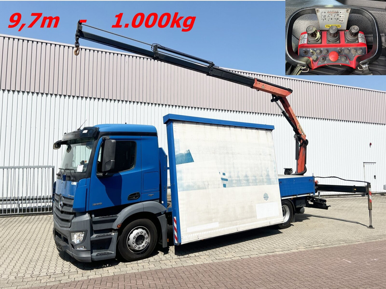 Mercedes-Benz Antos 1836 L 4x2 Antos 1836 L 4x2, Glastransporter, Heckkran Palfinger Pk 12002-EH, Funk - Kranbil: bilde 1 Mercedes-Benz Antos 1836 L 4x2 Antos 1836 L 4x2, Glastransporter, Heckkran Palfinger Pk 12002-EH, Funk - Kranbil: bilde 1