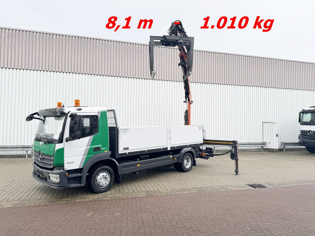 Mercedes-Benz Atego 1223 L 4x2 Atego 1223 L 4x2 mit Heckkran Atlas 88.3-A2L, Funk - Kranbil, Planbil: bilde 1 Mercedes-Benz Atego 1223 L 4x2 Atego 1223 L 4x2 mit Heckkran Atlas 88.3-A2L, Funk - Kranbil, Planbil: bilde 1