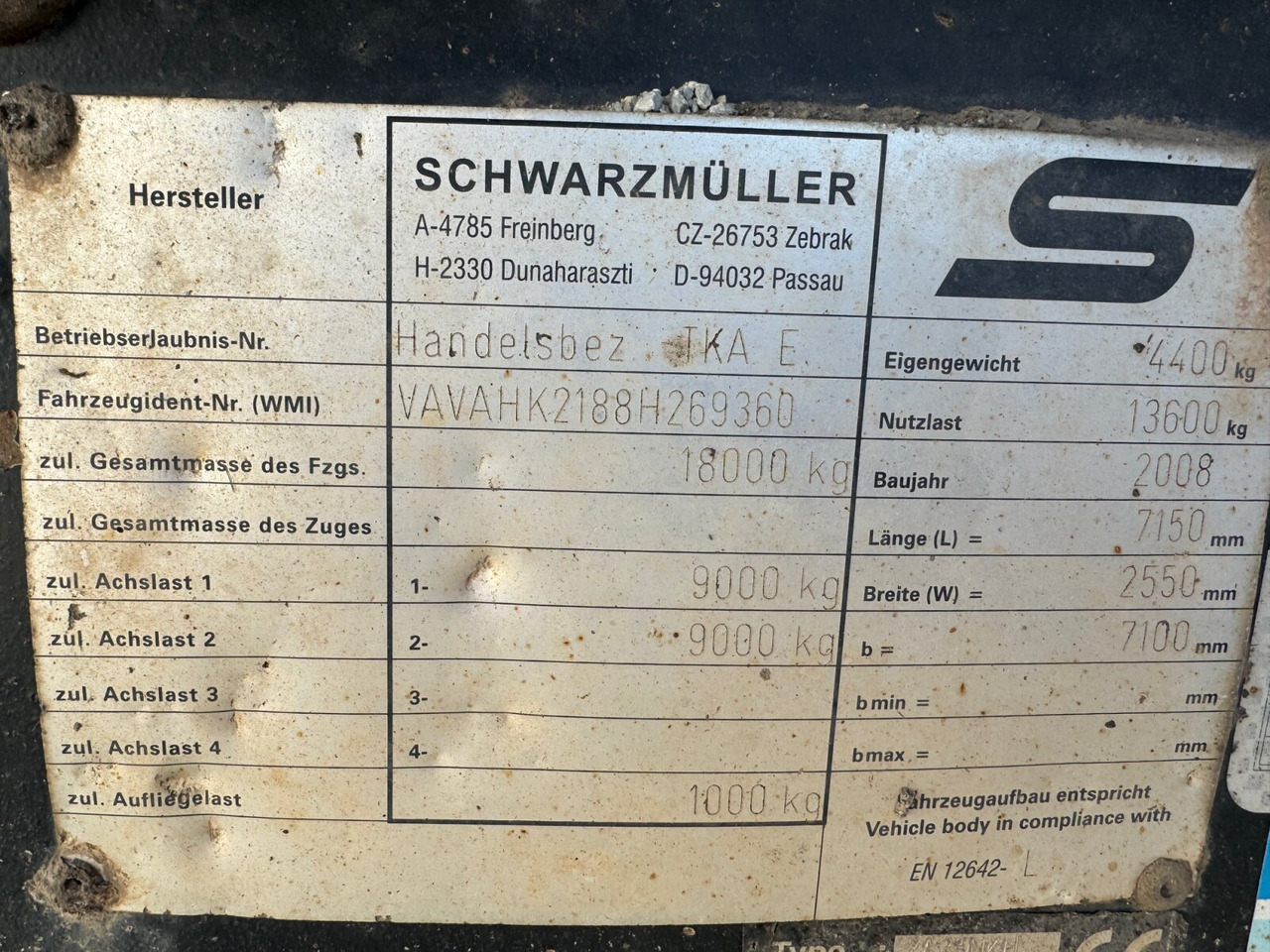 Schwarzmüller TKA 18 TKA 18, Alu-Bordwände, ca. 11m³ - Tipphenger: bilde 2 Schwarzmüller TKA 18 TKA 18, Alu-Bordwände, ca. 11m³ - Tipphenger: bilde 2