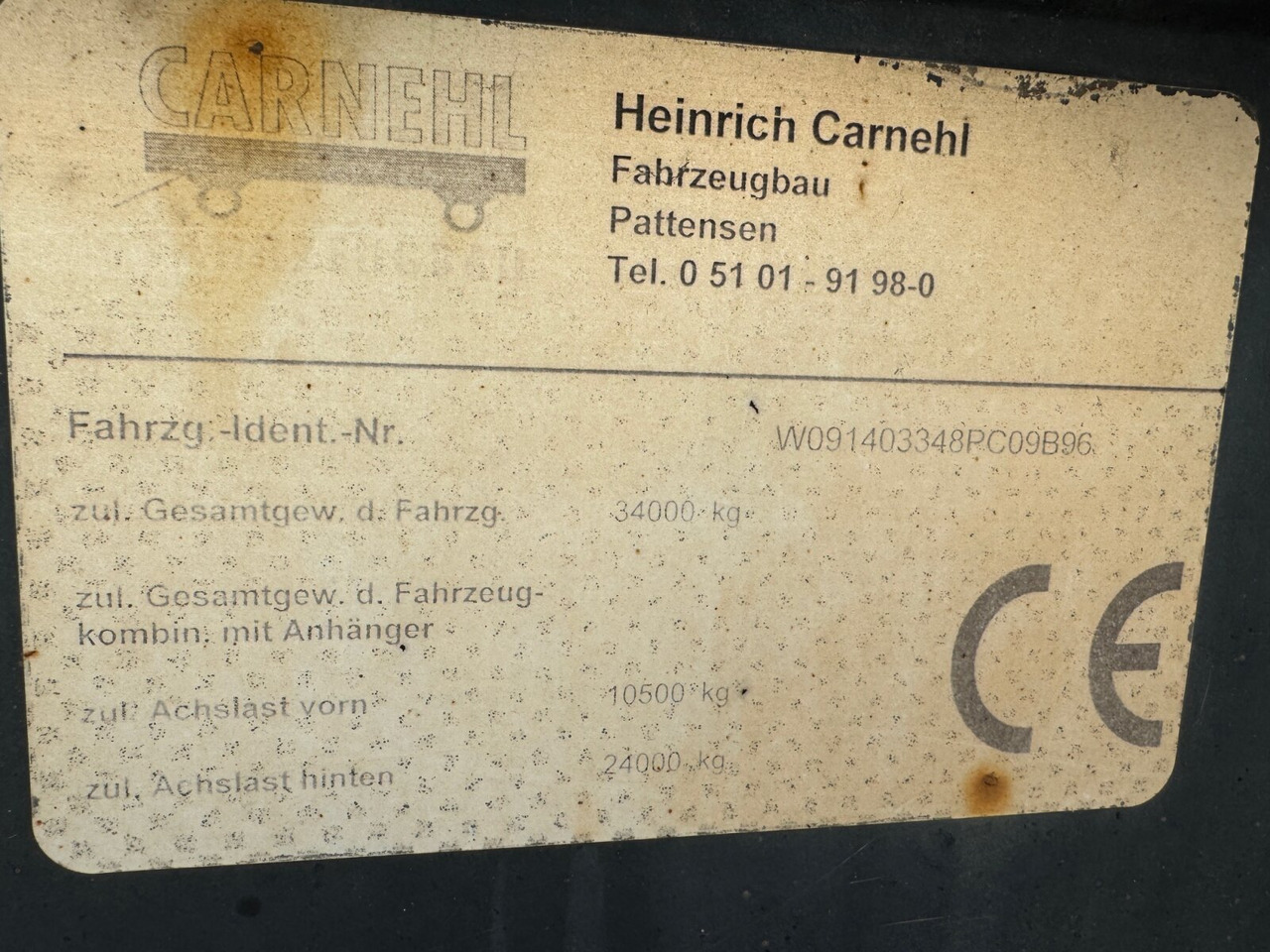 Carnehl CHKS/HH CHKS/HH, Liftachse, Stahlmulde ca. 24m³ - Semitrailer: bilde 3 Carnehl CHKS/HH CHKS/HH, Liftachse, Stahlmulde ca. 24m³ - Semitrailer: bilde 3