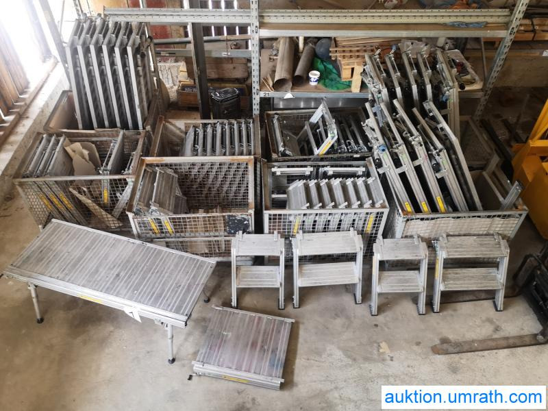Posten Konvolut Zarges Plattform Laufsteg Bühne Überstieg Gehsteig Sockel Treppen Aluminium hochwertig - Verkstedutstyr: bilde 1 Posten Konvolut Zarges Plattform Laufsteg Bühne Überstieg Gehsteig Sockel Treppen Aluminium hochwertig - Verkstedutstyr: bilde 1