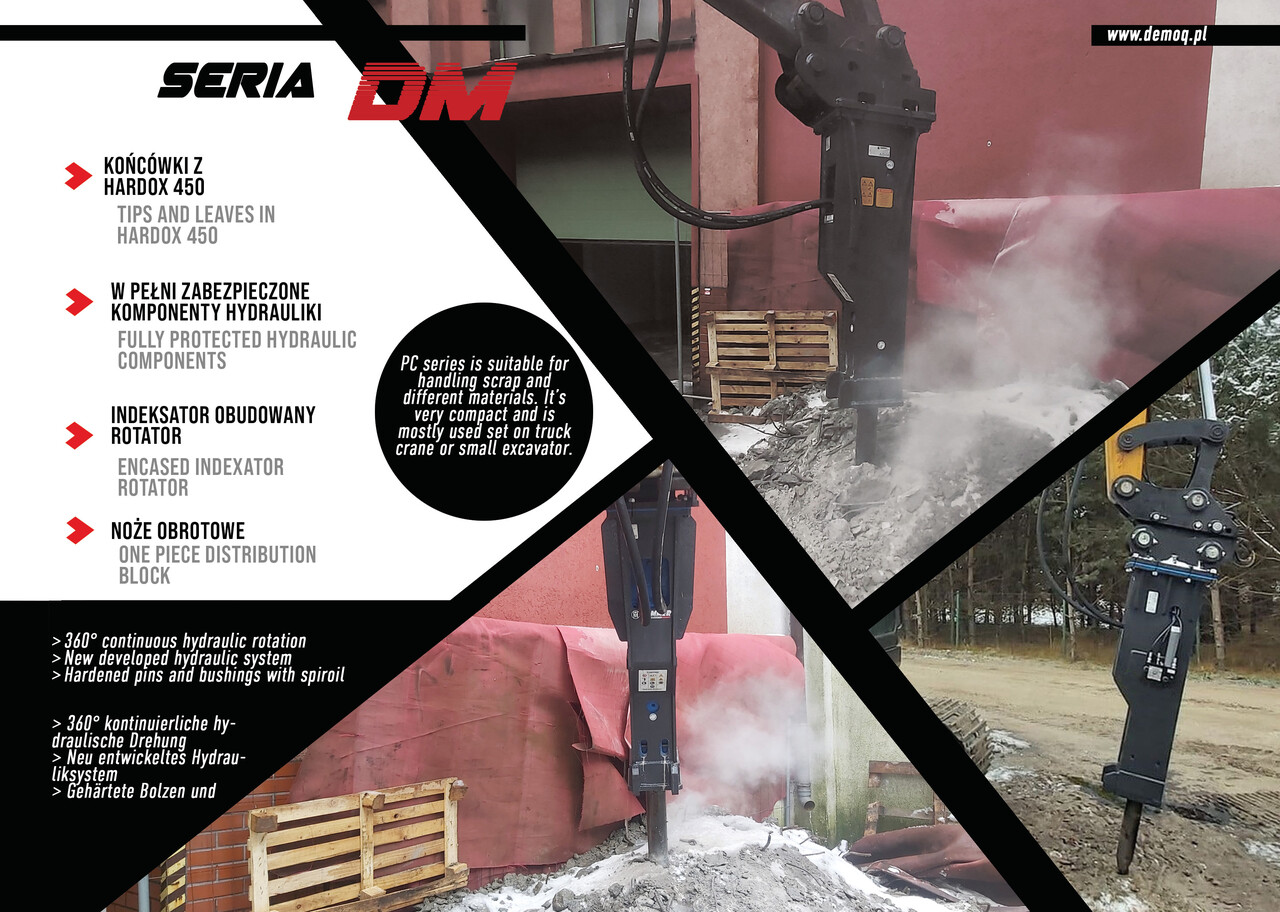 DEMOQ DM500 Hydraulic breaker 360 kg - Hydraulisk hammer for Gravemaskin: bilde 2 DEMOQ DM500 Hydraulic breaker 360 kg - Hydraulisk hammer for Gravemaskin: bilde 2