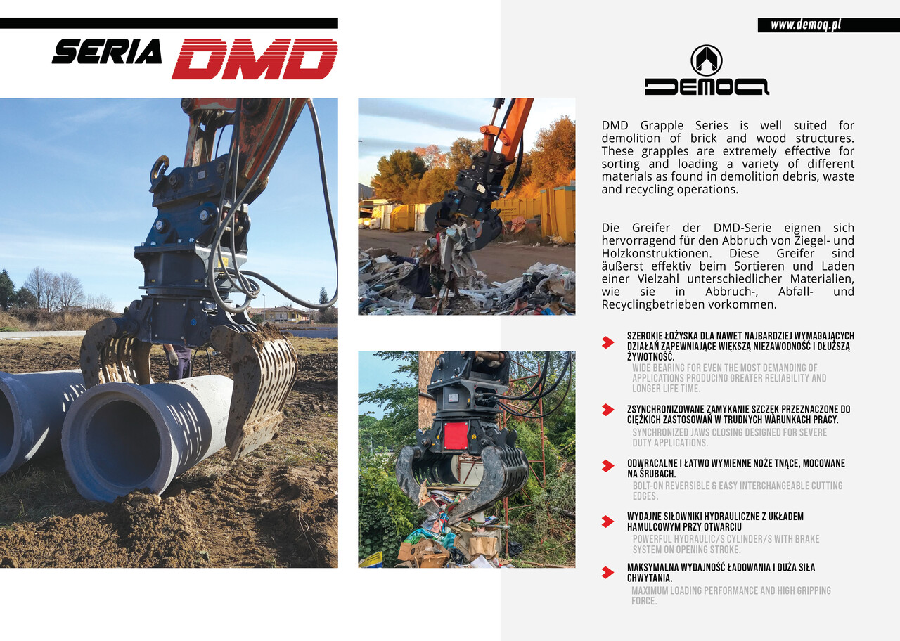 DEMOQ DMD 65 S Hydraulic Polyp -grab 265 kg - Klype for Bygg og anlegg: bilde 4 DEMOQ DMD 65 S Hydraulic Polyp -grab 265 kg - Klype for Bygg og anlegg: bilde 4