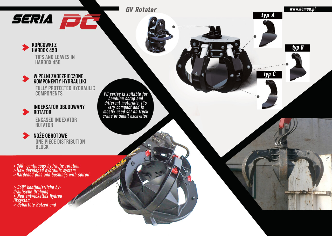 DEMOQ PC300 Hydraulic Polyp -grab - Klype for Bygg og anlegg: bilde 4 DEMOQ PC300 Hydraulic Polyp -grab - Klype for Bygg og anlegg: bilde 4