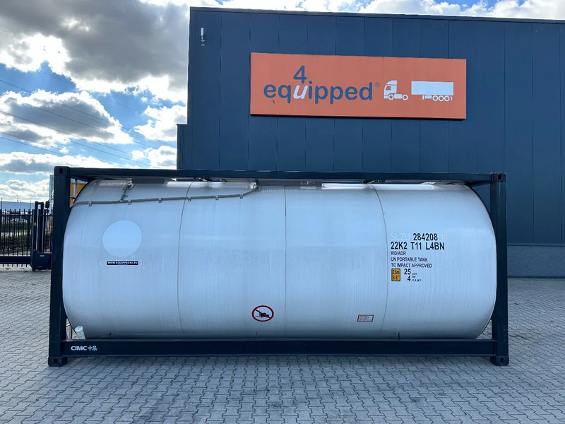CIMC NEW / UNUSED, for FOOD STUFF or CHEMICAL, 20FT ISO, 25.030L, L4BN, UN Portable, T11, test: 1-2027 - Tankcontainer: bilde 2 CIMC NEW / UNUSED, for FOOD STUFF or CHEMICAL, 20FT ISO, 25.030L, L4BN, UN Portable, T11, test: 1-2027 - Tankcontainer: bilde 2