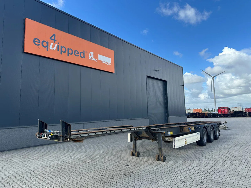 Container-transport/ Vekselflak semitrailer Krone 45FT HC, empty weight: 4.220kg, BPW + drumbrakes, NL-Chassis, APK: 25/11/2025, 2x available: bilde 1