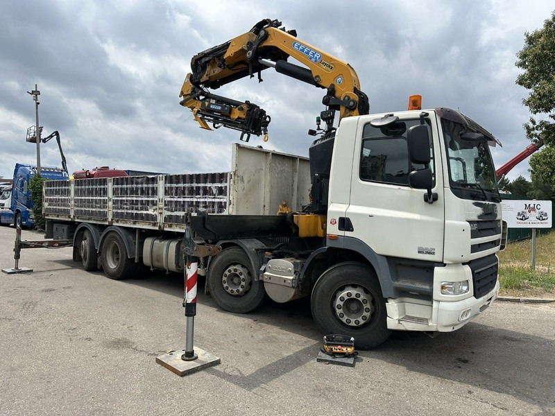 DAF CF 85.360 8x2 + KRAN (25m!) EFFER 305 6S + JIB 4S + ROTATOR - PLATORM 7m60 - LIFT + STEERING AXLE - EURO 5 - BE - Planbil, Kranbil: bilde 1 DAF CF 85.360 8x2 + KRAN (25m!) EFFER 305 6S + JIB 4S + ROTATOR - PLATORM 7m60 - LIFT + STEERING AXLE - EURO 5 - BE - Planbil, Kranbil: bilde 1