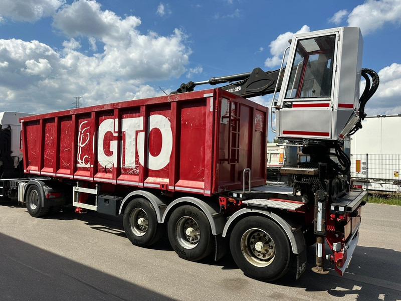 Åpen semitrailer LAG 3-AXLES ALU BOX + CRANE JONSORED 1090 DT-CORTO + CABIN - 2x EXTENDABLE - 5/6 F - BELGIAN PAPERS: bilde 6
