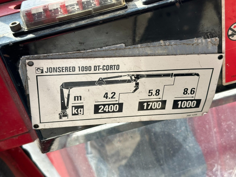 Åpen semitrailer LAG 3-AXLES ALU BOX + CRANE JONSORED 1090 DT-CORTO + CABIN - 2x EXTENDABLE - 5/6 F - BELGIAN PAPERS: bilde 8