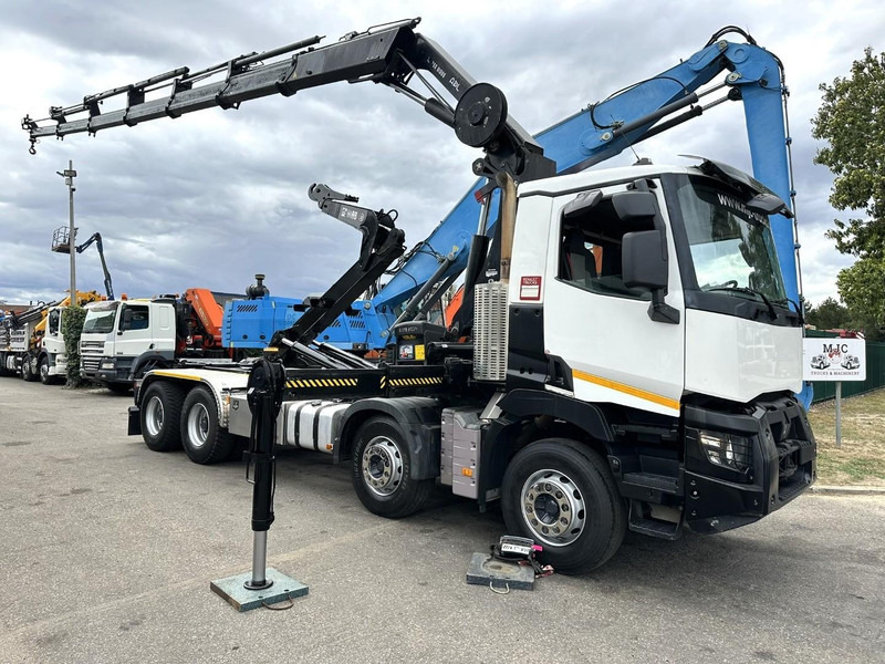 Renault C460 8x4 HOOKLIFT + (19m!) CRANE HIAB 288 E-6 HIDUO - RADIO - 5/6 F - STEEL SPRING / HUB REDUCTION - BE TRUCK - Krokbil, Kranbil: bilde 1 Renault C460 8x4 HOOKLIFT + (19m!) CRANE HIAB 288 E-6 HIDUO - RADIO - 5/6 F - STEEL SPRING / HUB REDUCTION - BE TRUCK - Krokbil, Kranbil: bilde 1