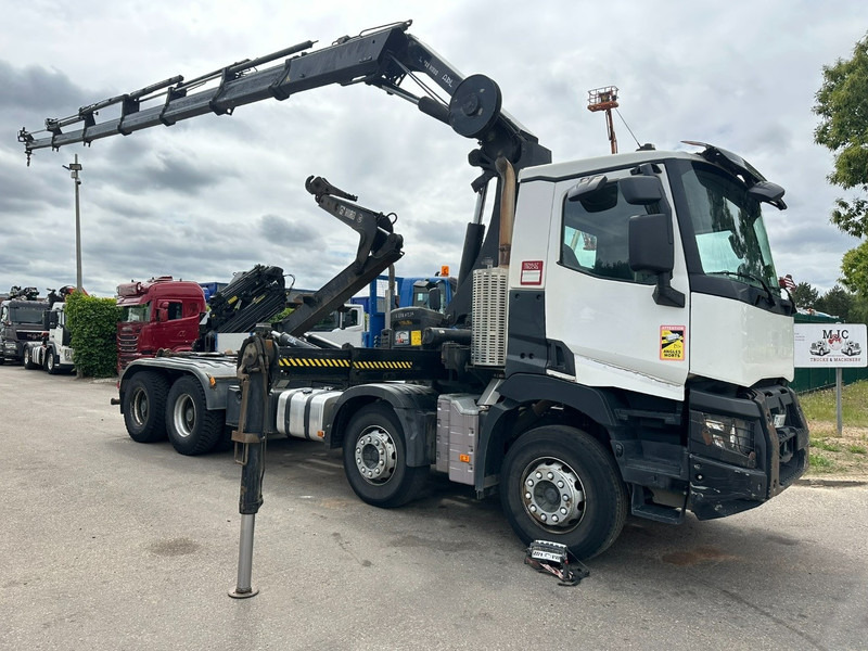 Renault C460 8x4 HOOKLIFT + CRANE HIAB 288 E-6 HIDUO - RADIO - 5/6 F - STEEL SPRING / HUB REDUCTION - Krokbil, Kranbil: bilde 1 Renault C460 8x4 HOOKLIFT + CRANE HIAB 288 E-6 HIDUO - RADIO - 5/6 F - STEEL SPRING / HUB REDUCTION - Krokbil, Kranbil: bilde 1