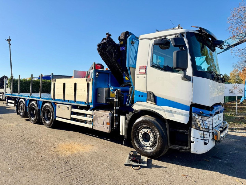 Renault C480 8x4 Pritsche + Kran (20m!) PALFINGER PK33002-EH E (6x) - PLATFORM 8m25 - LIFT/STEERING - GOOD TIRES - BE TRUCK - Planbil, Kranbil: bilde 1 Renault C480 8x4 Pritsche + Kran (20m!) PALFINGER PK33002-EH E (6x) - PLATFORM 8m25 - LIFT/STEERING - GOOD TIRES - BE TRUCK - Planbil, Kranbil: bilde 1