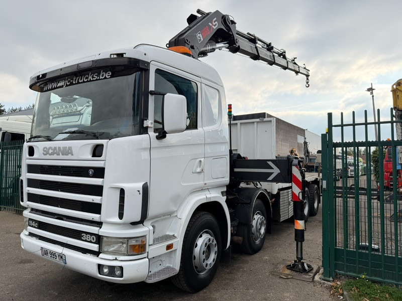 Scania 114C-380 8x4 PRITSCHE + KRAN HIAB 700 E-5 - PLATFORM 6m80 + TWISTLOCKS - MANUAL - RETARDER - STEEL SPRING / BIG AXLE HUB REDUCTION - AP ACHSEN - Planbil, Kranbil: bilde 3 Scania 114C-380 8x4 PRITSCHE + KRAN HIAB 700 E-5 - PLATFORM 6m80 + TWISTLOCKS - MANUAL - RETARDER - STEEL SPRING / BIG AXLE HUB REDUCTION - AP ACHSEN - Planbil, Kranbil: bilde 3