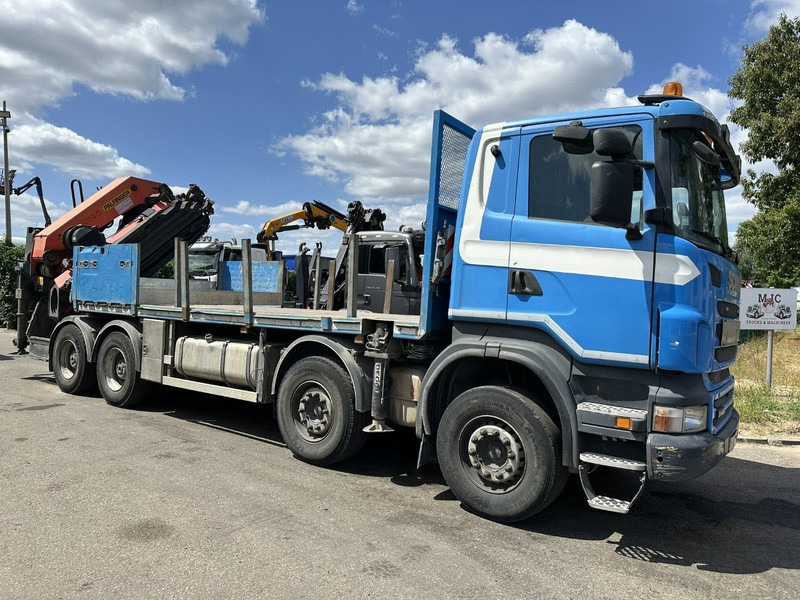 Scania G440 8x4 PRITSCHE + (25m!) KRAN PALFINGER PK78002 SH G 8x + WINCH - PLATFORM 6m25 - SCHALT - AP ACHSEN - BLATT - EURO 5 - BELGISCHE - Planbil, Kranbil: bilde 1 Scania G440 8x4 PRITSCHE + (25m!) KRAN PALFINGER PK78002 SH G 8x + WINCH - PLATFORM 6m25 - SCHALT - AP ACHSEN - BLATT - EURO 5 - BELGISCHE - Planbil, Kranbil: bilde 1