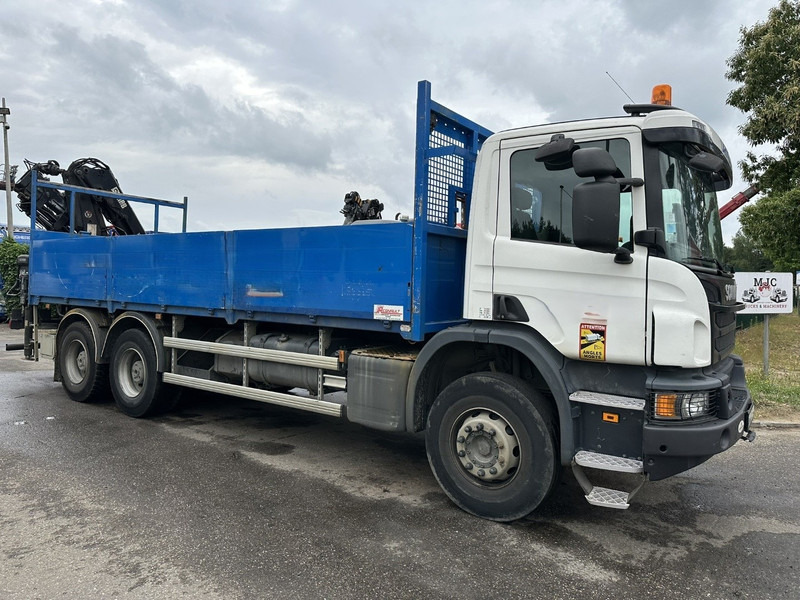 Scania P410 6x4 + CRANE HIAB 166 ES-4 - RETARDER - ROTATOR - PLATFORM 6m80 - BIG AXLES HUB REDUCTION - STEEL SPRING - Kranbil: bilde 1 Scania P410 6x4 + CRANE HIAB 166 ES-4 - RETARDER - ROTATOR - PLATFORM 6m80 - BIG AXLES HUB REDUCTION - STEEL SPRING - Kranbil: bilde 1