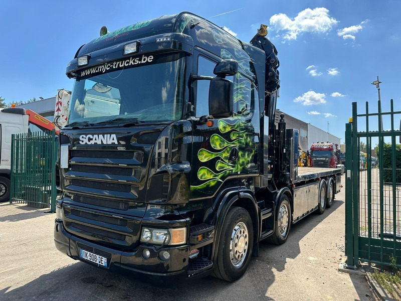 Scania R620 8x2 PRITSCHE + KRAN HIAB 800 EP-5 HIPRO - RETARDER - LIFT/STEERING AXLE - HIGHLINE SLEEPER - LEATHER - ALCOA - Planbil, Kranbil: bilde 4 Scania R620 8x2 PRITSCHE + KRAN HIAB 800 EP-5 HIPRO - RETARDER - LIFT/STEERING AXLE - HIGHLINE SLEEPER - LEATHER - ALCOA - Planbil, Kranbil: bilde 4
